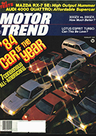 February 1984 Motor Trend - Mazda RX-7 GSL-SE