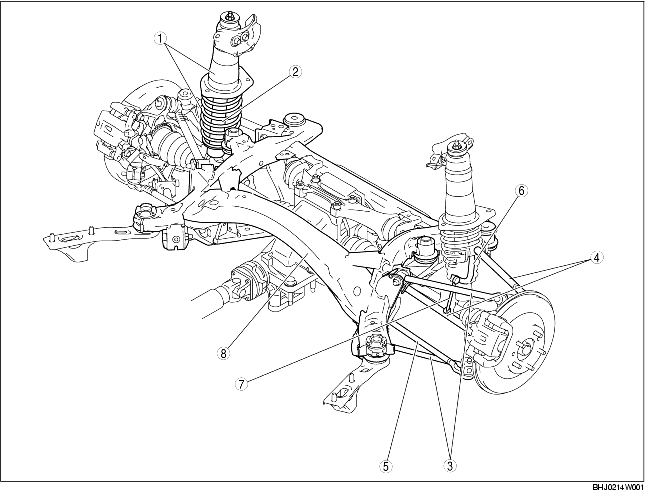 Схема задней подвески мазда 3 bk