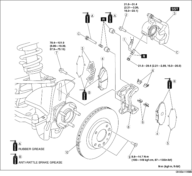 FRONT BRAKE (DISC) REMOVAL/INSTALLATION