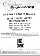 Rotary Engineering 36DCD Installation Guide